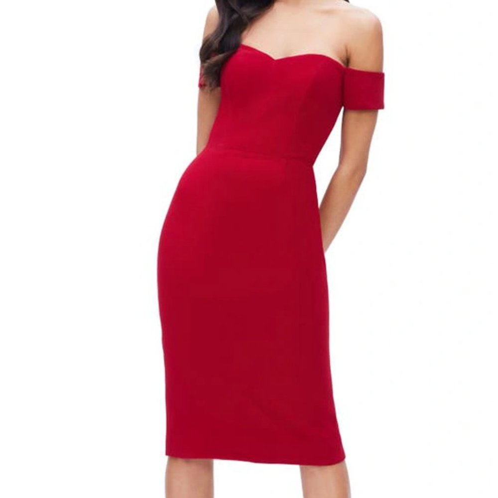 RED DRESS THE POPULATION NWT